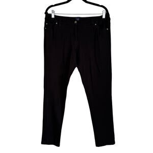 BLUE SAKS FIFTH AVENUE Pants Womens 12 Mid Rise Skinny Stretch Casual Black
